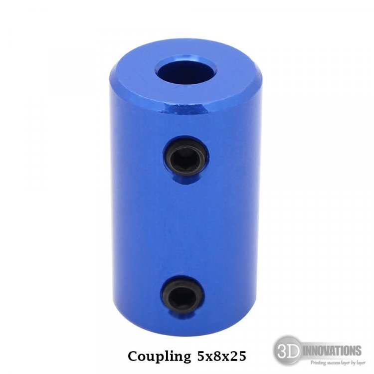 3D Innovations CHPSS536-2 Blue Aluminium Alloy Fixed Coupling/Motor Coupling/Shaft Coupler 5mm to 8mm for 3D Printer and CNC (Quantity: 1 Pc)