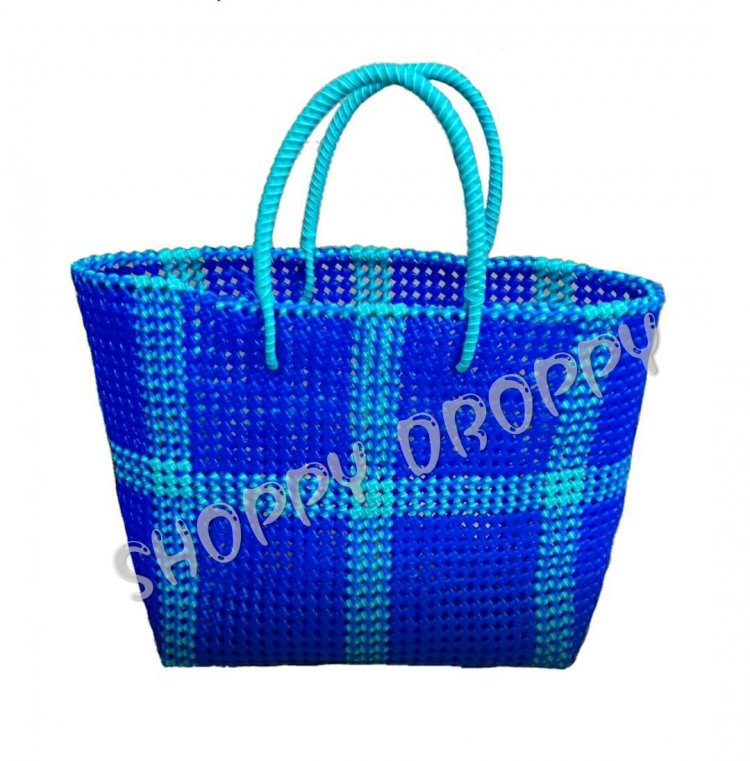 SHOPPY DROPPY Handmade Strong Washable Multipurpose Plastic Wire Grocery Bag, Large,32Lx32Hx10W