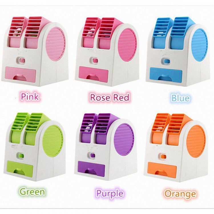 ZURU BUNCH Summer Special USB Fan Mini Air Conditioner Water Mist Fan with Lithium Battery Laptop Car Air Cooling Fan - Purple Color